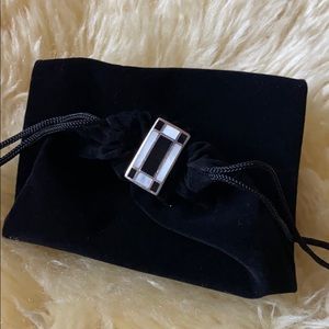 Black and white ring